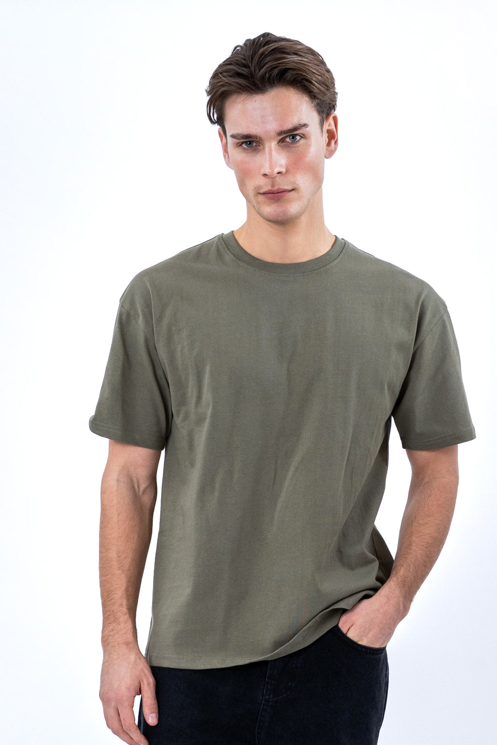 Camiseta boxy - Oliva