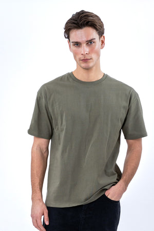 Camiseta boxy - Oliva