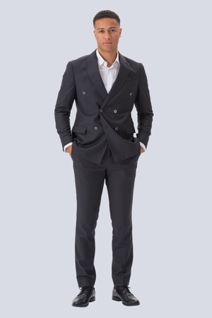 Premium Traje de doble pecho (negro)