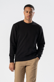 Sudadera cuello redondo - Negra