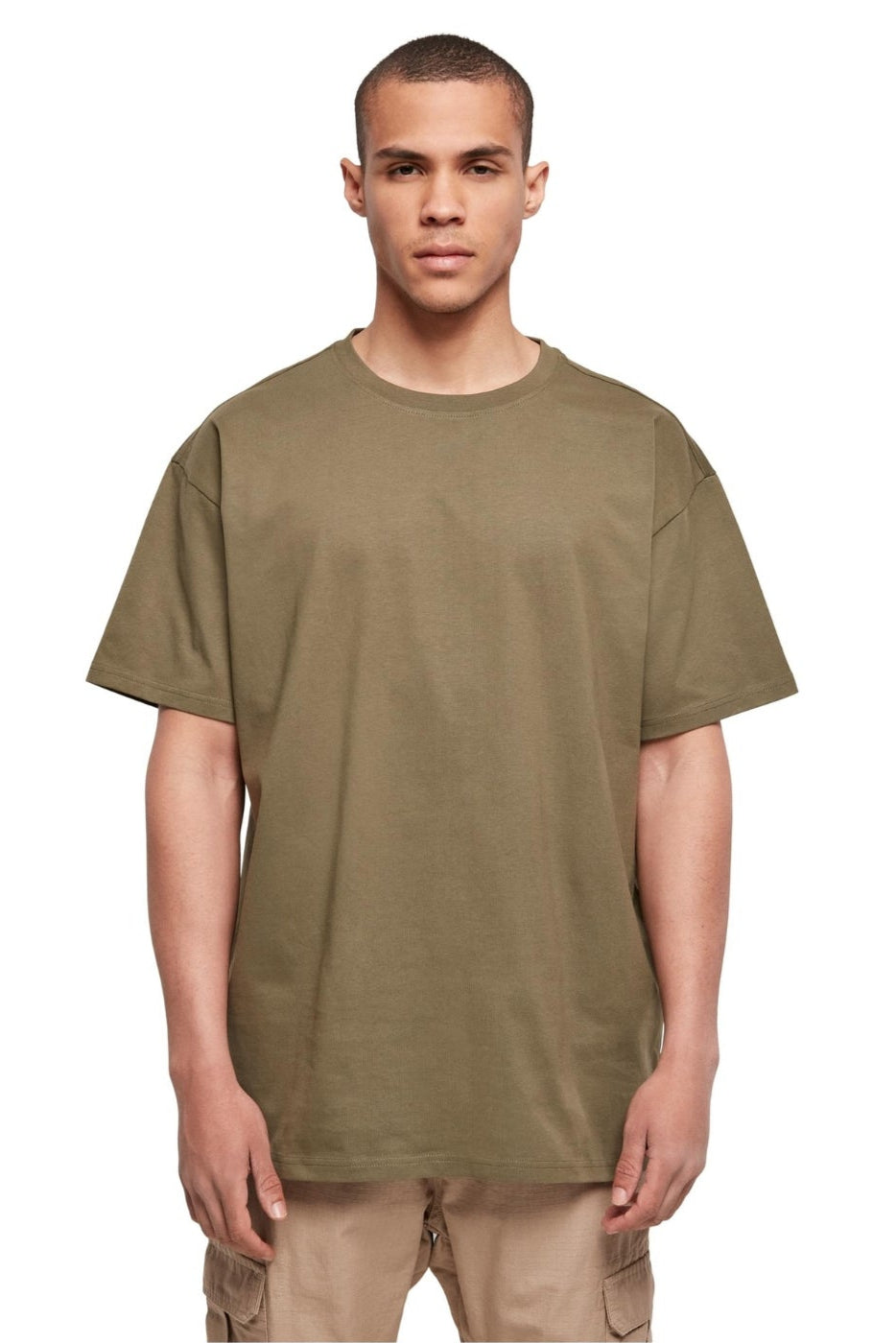 Pesado Oversized Camiseta - Oliva