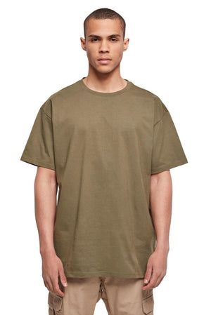 Pesado Oversized Camiseta - Oliva