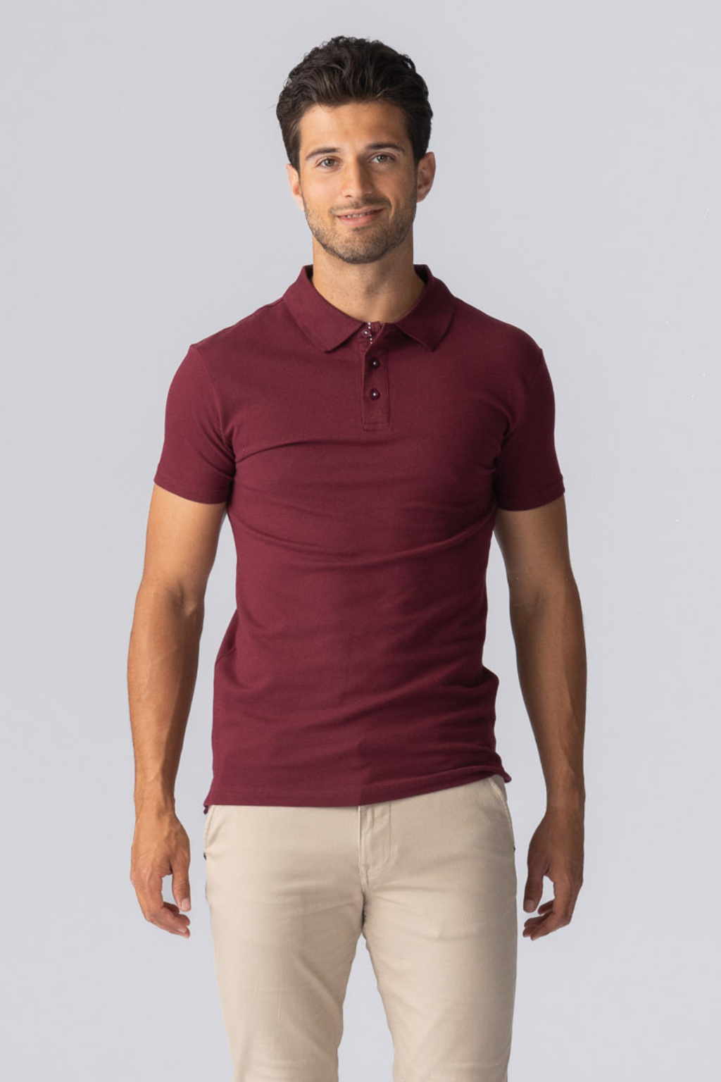 Muscle Polo Shirt - Borgoña