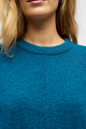 Juno O -cuello Knit - Legion Blue Melange