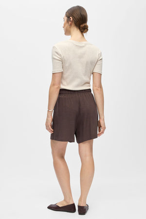 Sanne Wide Shorts - Seal Brown