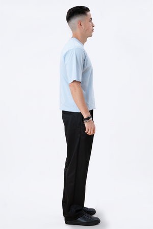 Pesado Oversized Camiseta - Azul en polvo