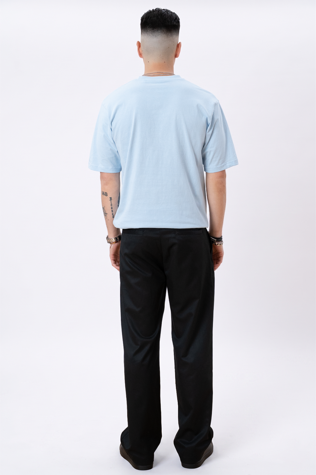 Pesado Oversized Camiseta - Azul en polvo