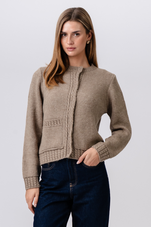 Emilie Knit Cardigan - Brown