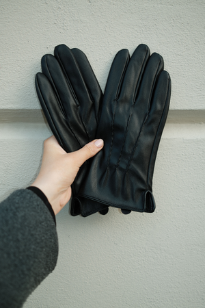 Guantes de cuero - Negro