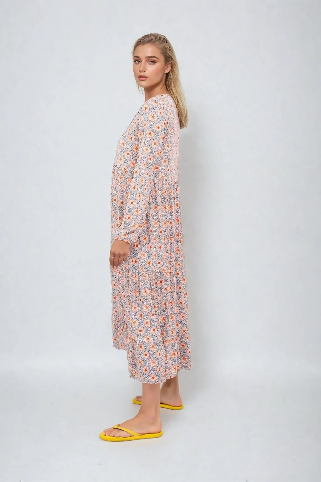 Julia flowered dress - Blue