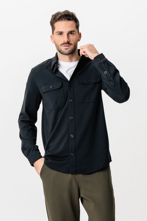 Performance Regular Overshirt - Negro
