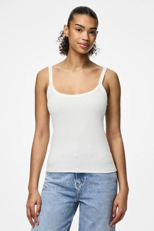 Camiseta sin mangas May - Blanco brillante