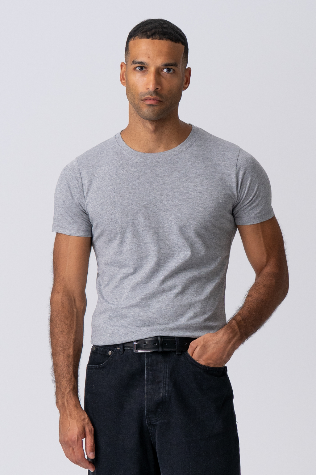 Camiseta muscular - gris claro