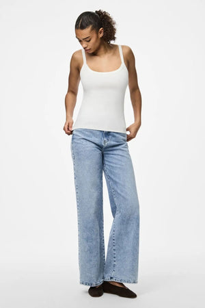 Camiseta sin mangas May - Blanco brillante