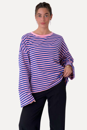 Blusa Cleo - Azul/Rosa