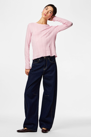 Top Marie con cuello redondo - Espátula rosada