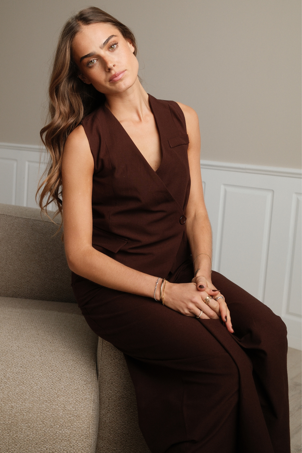 Chaleco de Melissa - Brown