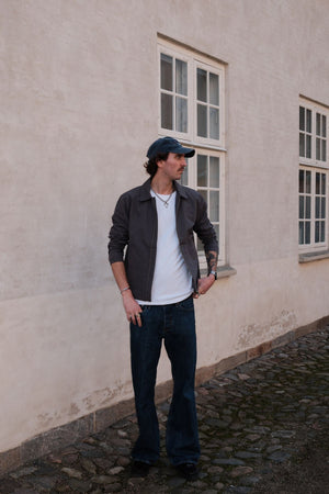 Chaqueta corta con cremallera - Gris
