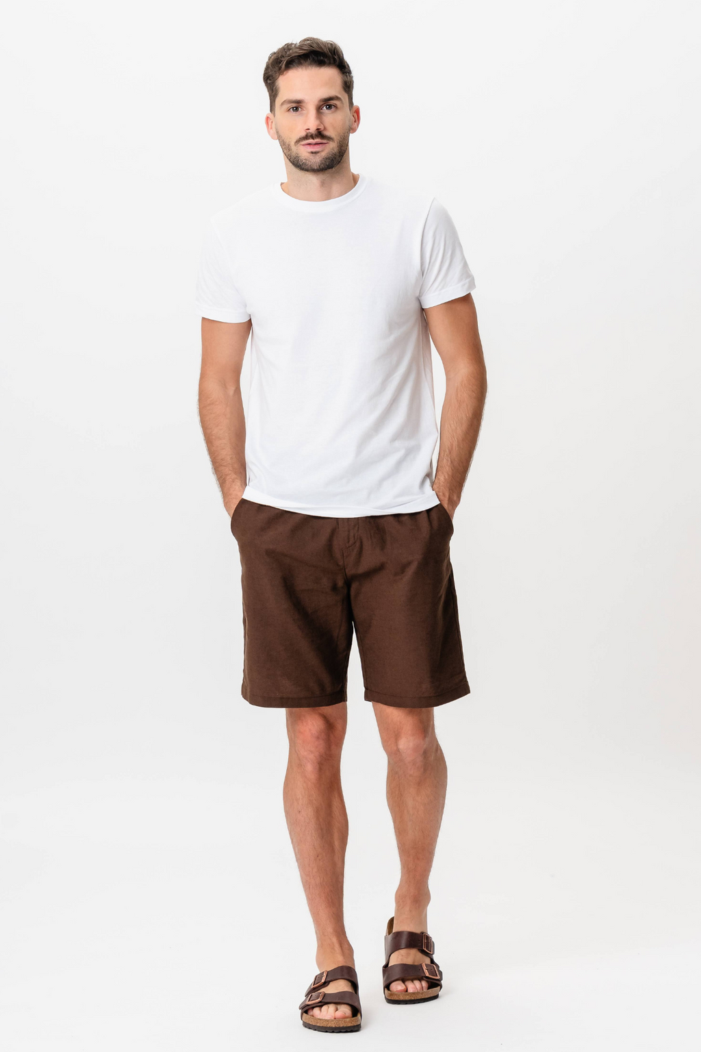 Lino Shorts - Café