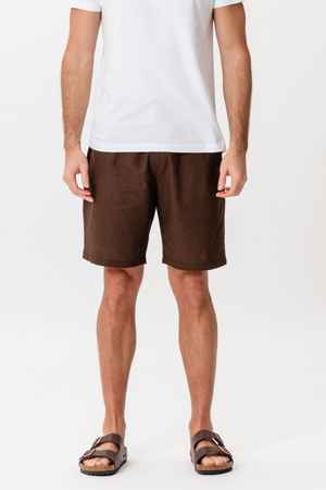 Lino Shorts - Café