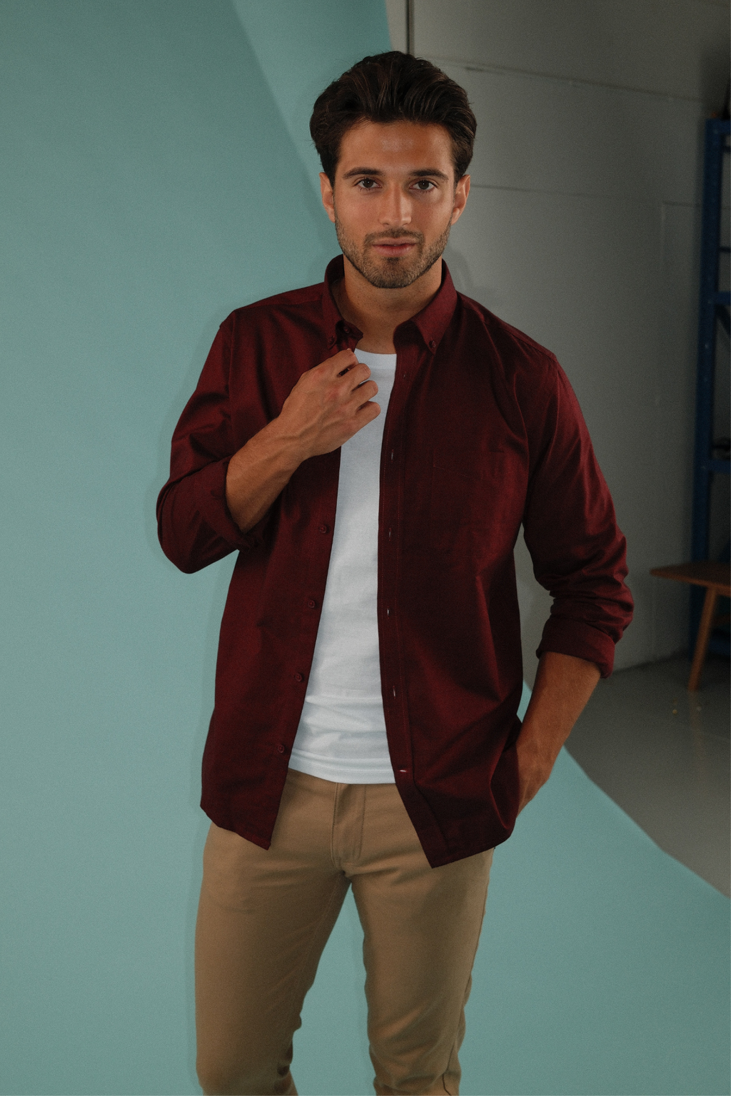 The Original Performance Oxford Shirt ™ ️ - Burdeos