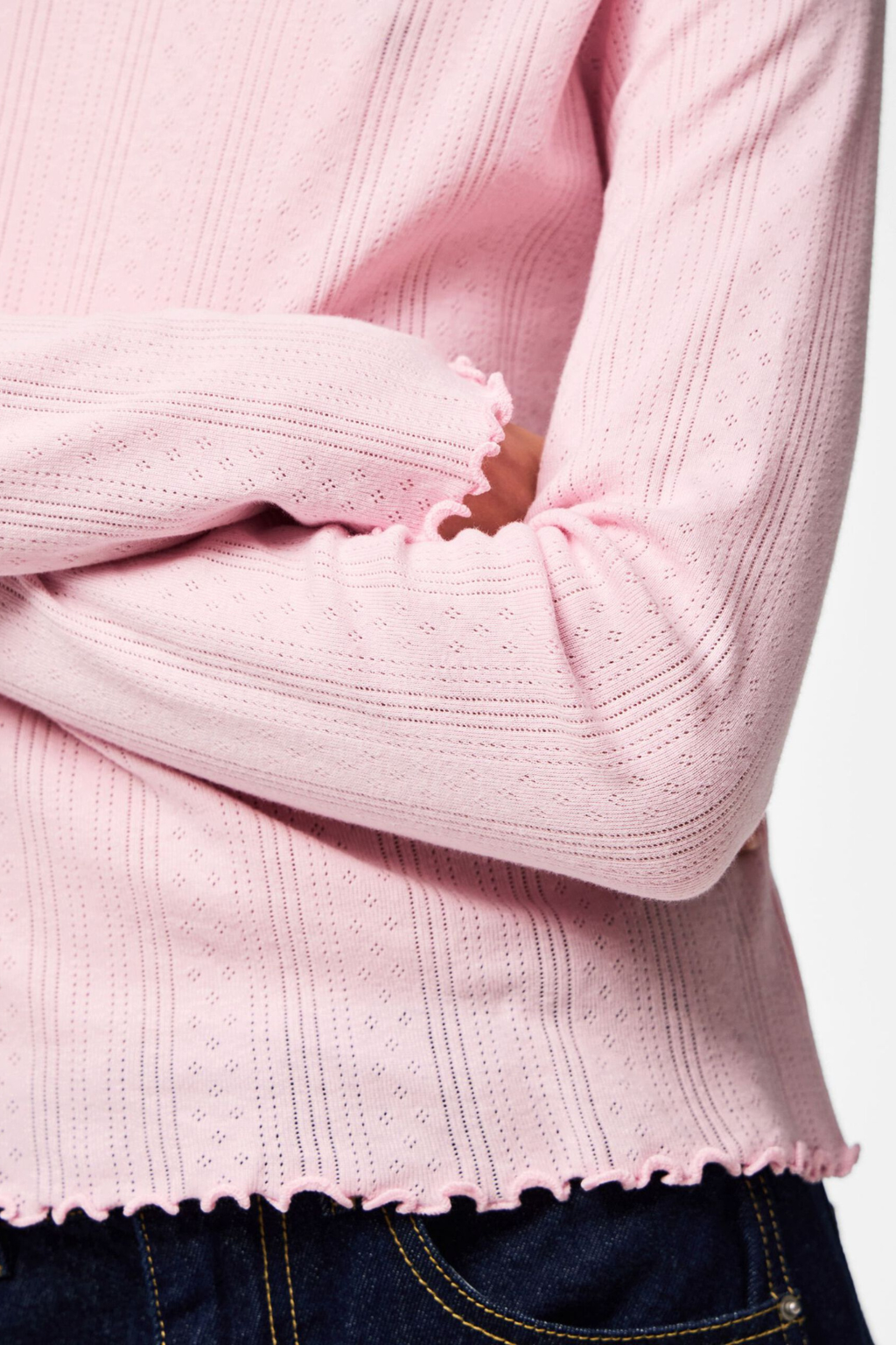 Top Marie con cuello redondo - Espátula rosada