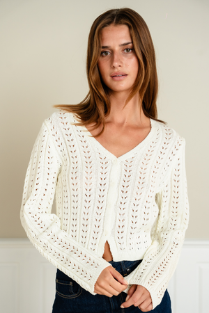 Virginia Knit Cardigan - Ecru