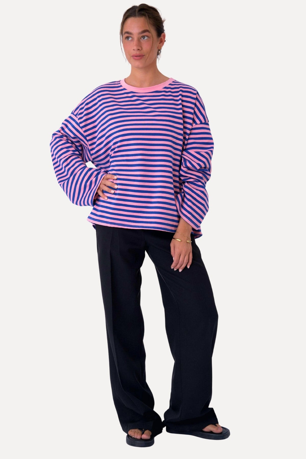 Blusa Cleo - Azul/Rosa