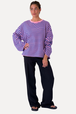 Blusa Cleo - Azul/Rosa