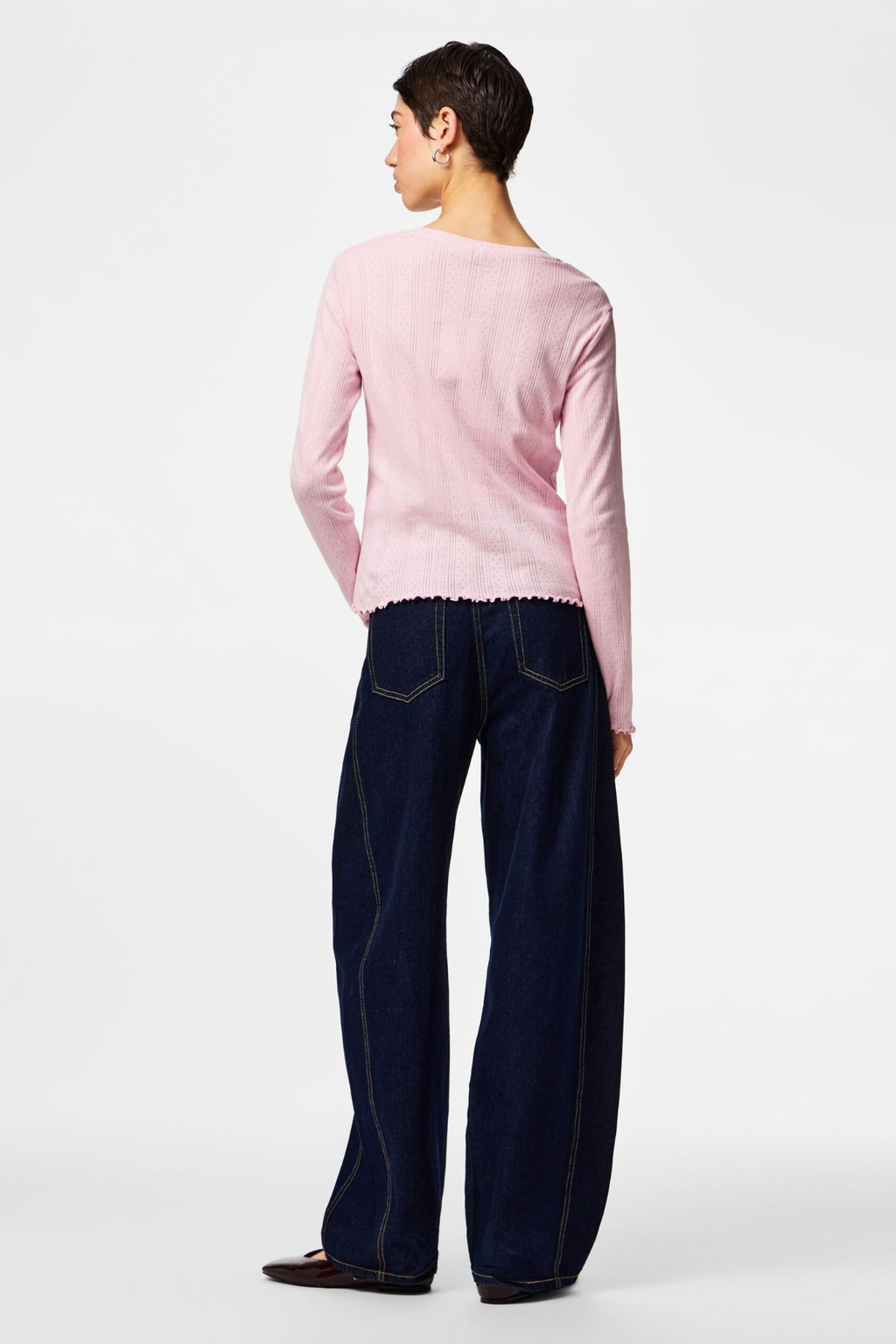 Top Marie con cuello redondo - Espátula rosada