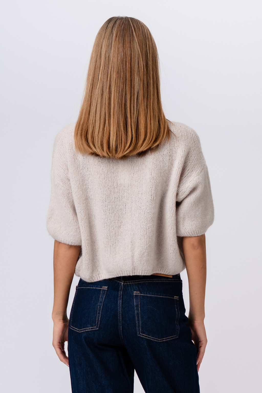 Punto Mary de manga corta - Beige