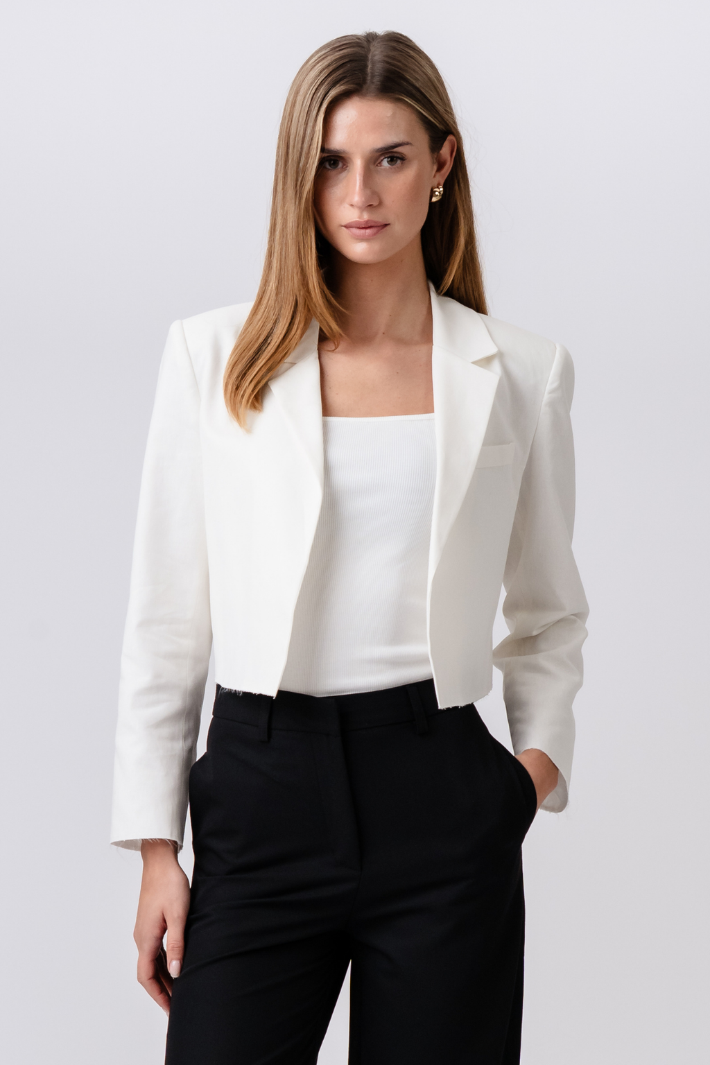 Blazer corto - Blanco