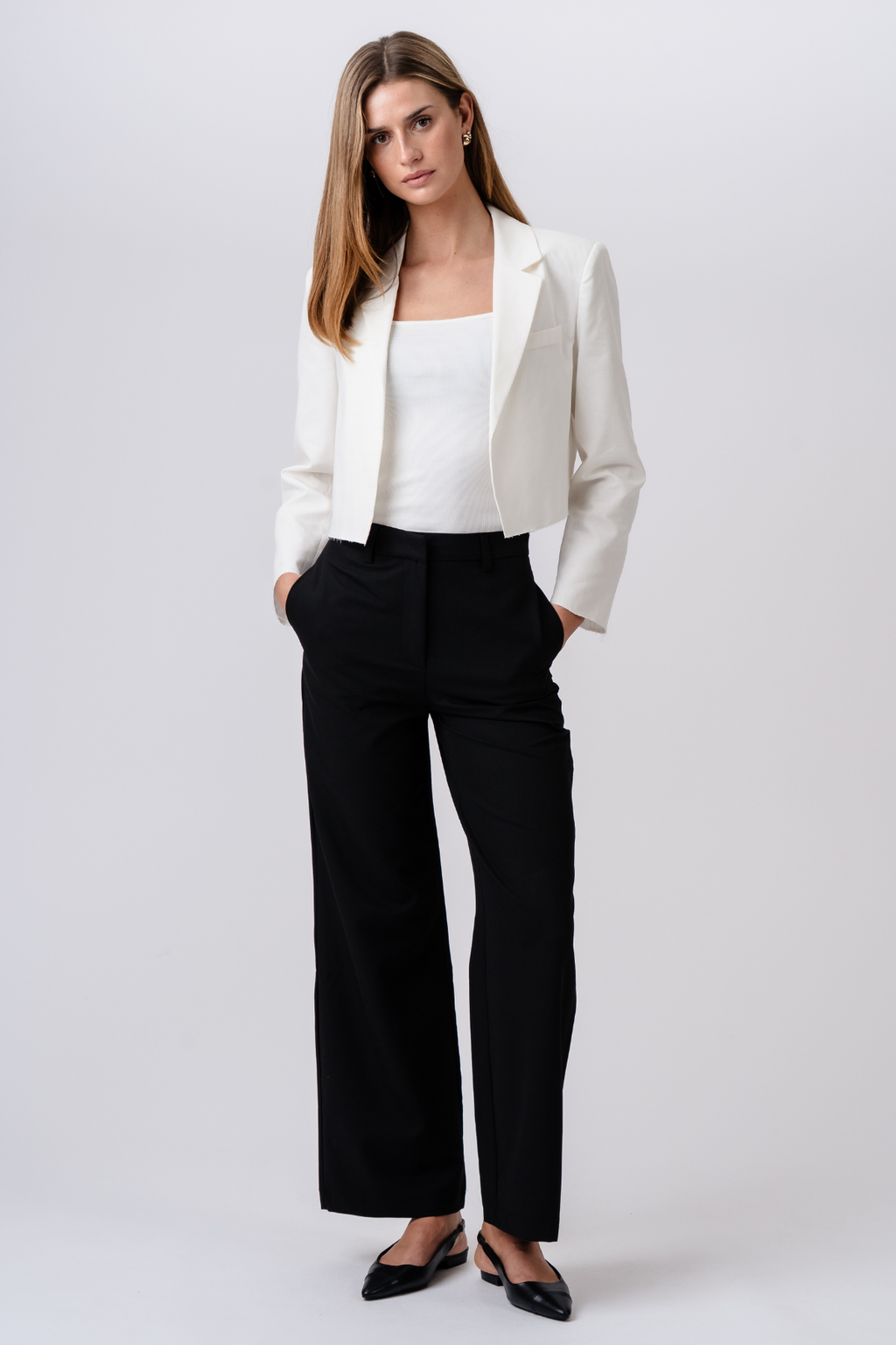 Blazer corto - Blanco