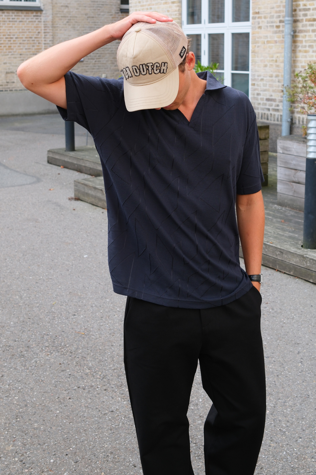 Atlas Textured Polo - Armada