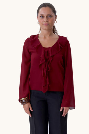 Blusa Alba - Burdeos