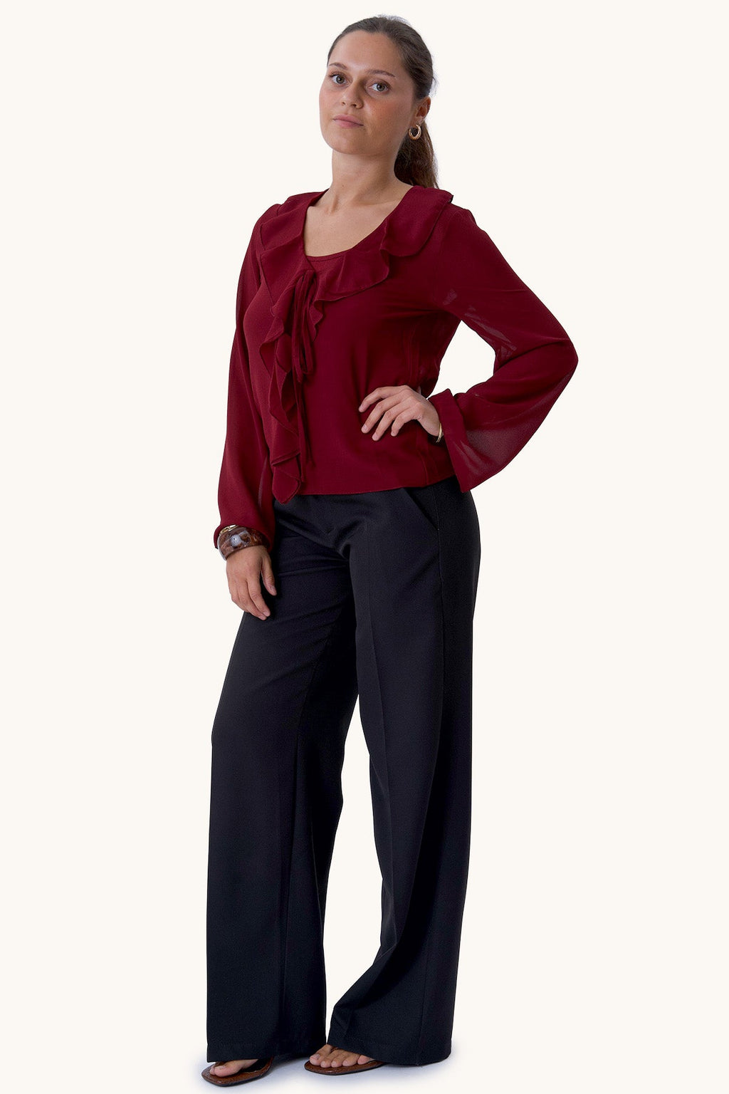 Blusa Alba - Burdeos