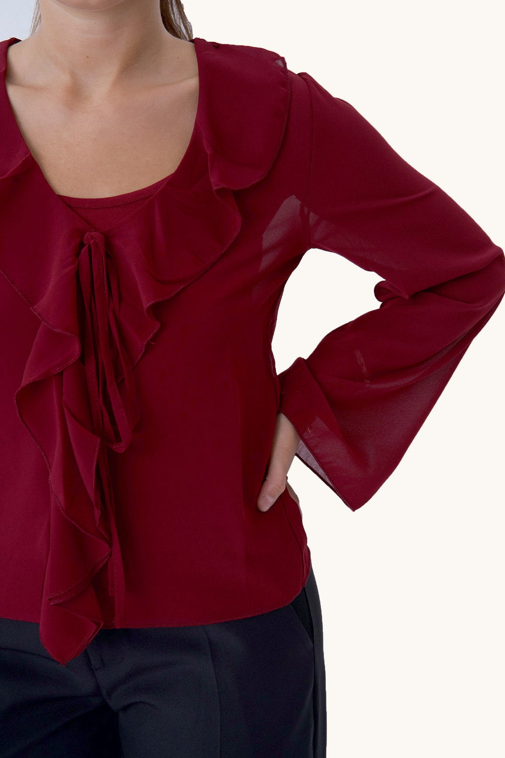 Blusa Alba - Burdeos