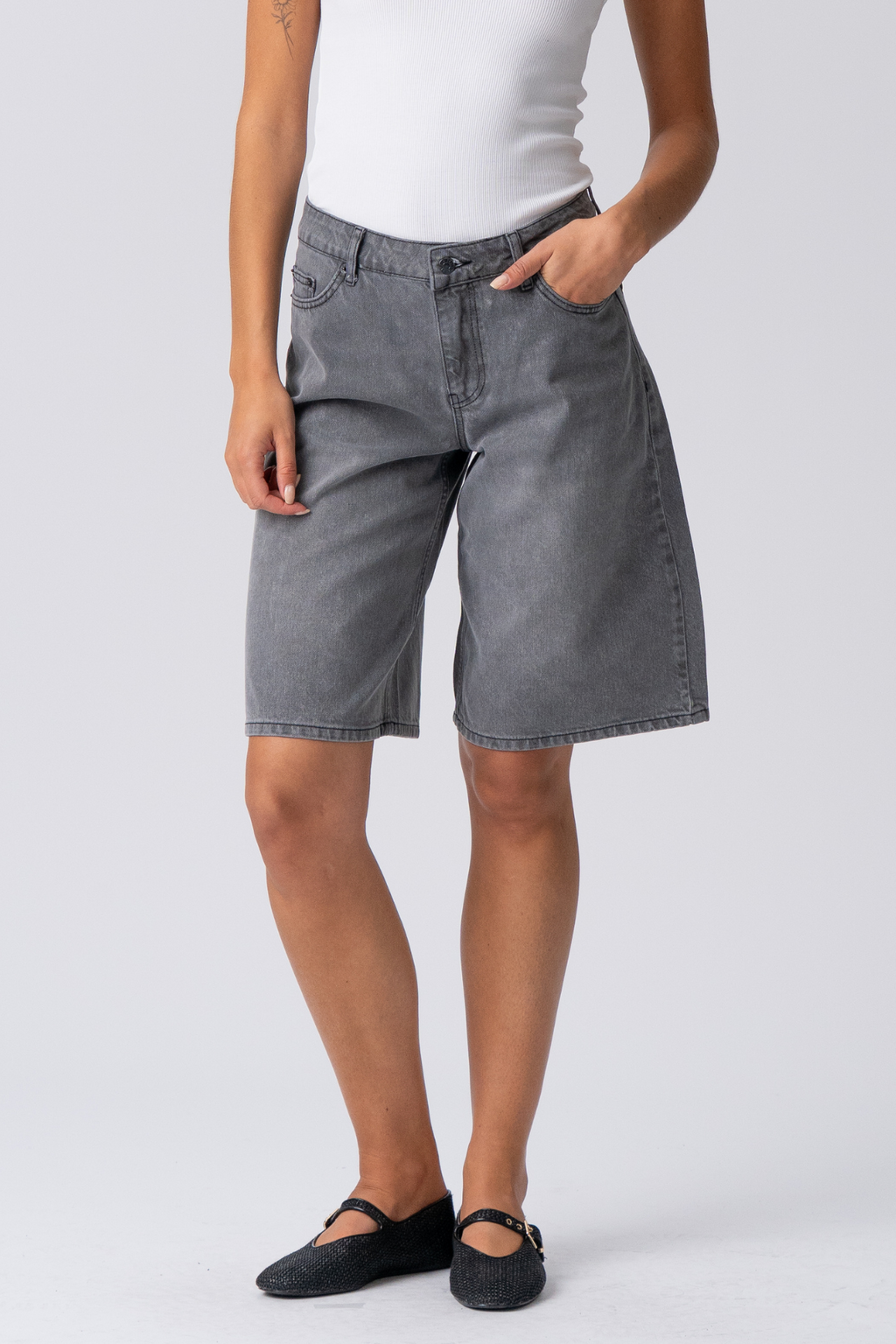 Denim Jorts - Denim gris