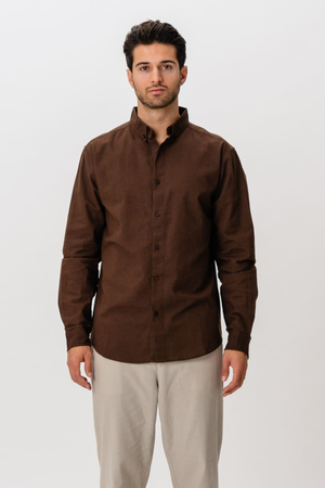 Camisa de lino - Café
