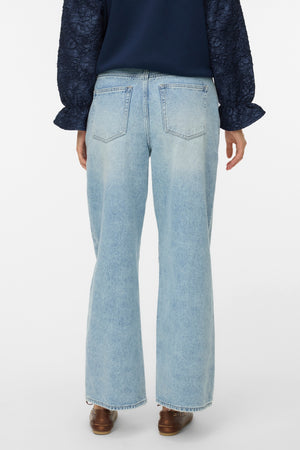 Wien Wide Belt Jeans -  Light Blue Denim