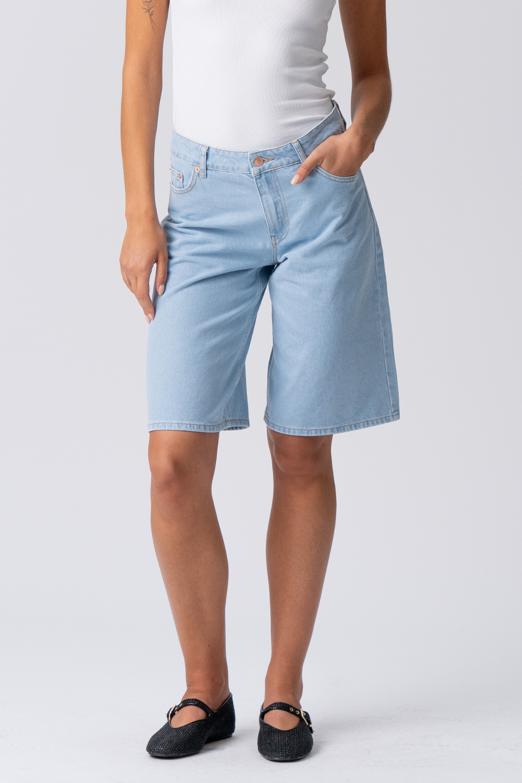 Denim Jorts - mezclilla azul claro