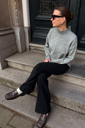 Emma Knit - Light Grey Melange