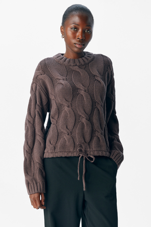 Bay Knit Pullover - Seal Brown