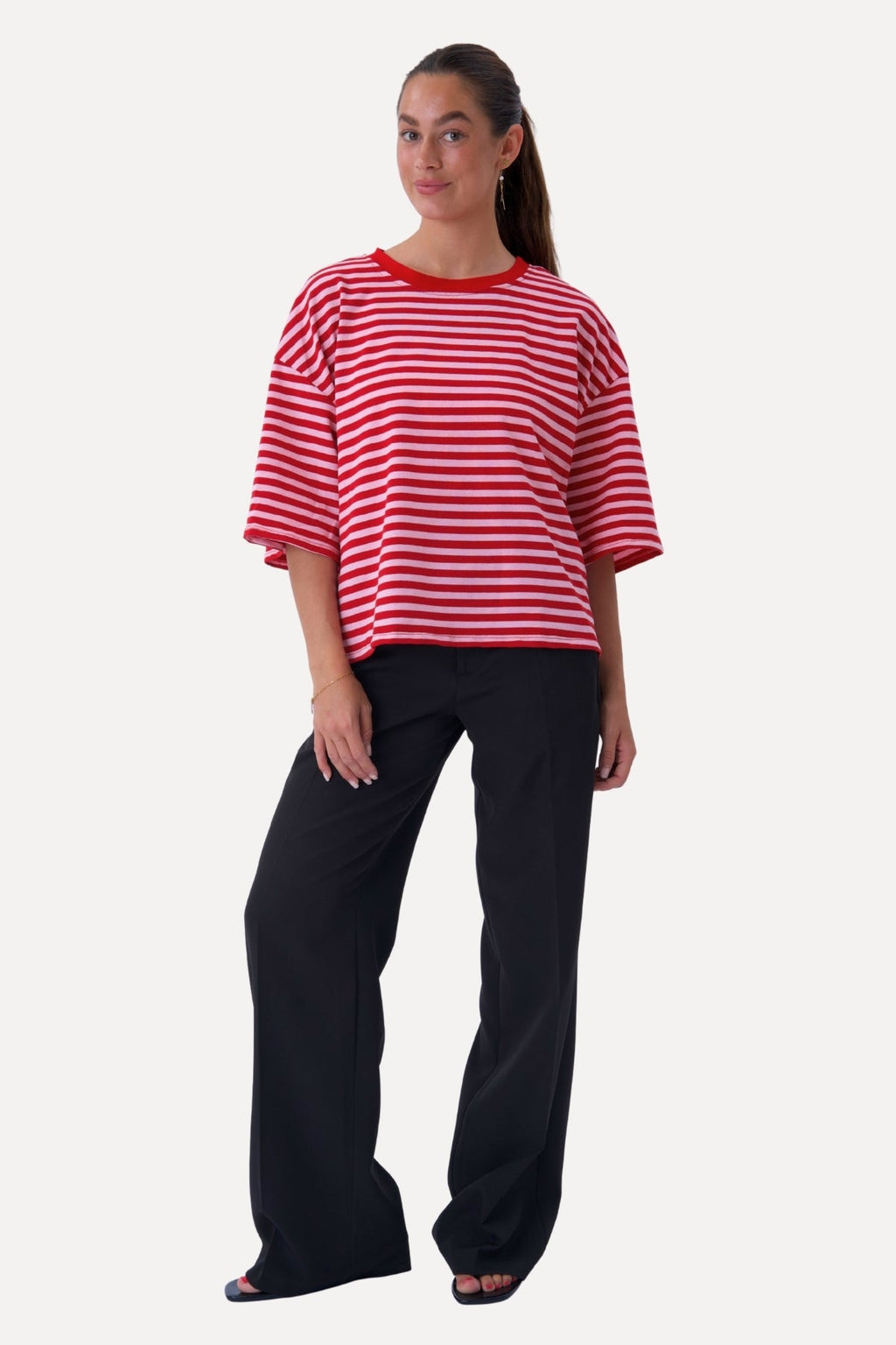 Camiseta Zoe - Rojo/Rosa claro