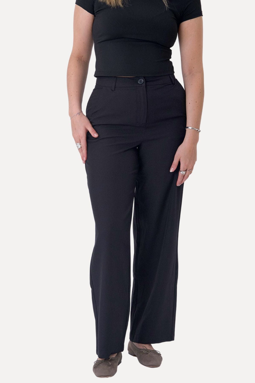 Pantalones clásicos de traje - Negro