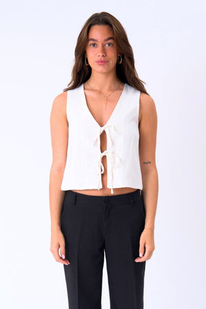 Chaleco de lino - Off White