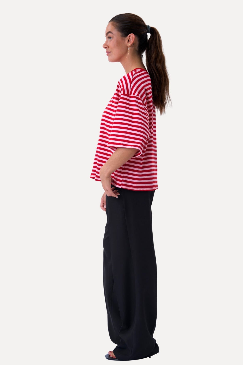 Camiseta Zoe - Rojo/Rosa claro