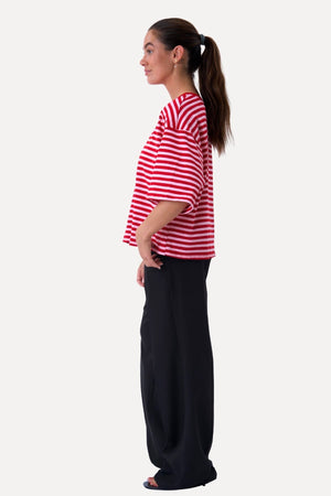 Camiseta Zoe - Rojo/Rosa claro
