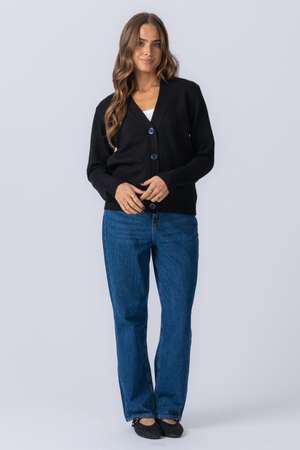 Cárdigan tejido - negro