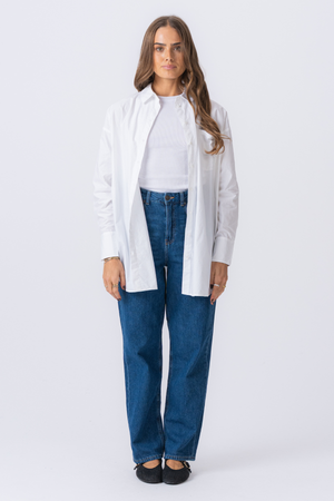 Camisa de gran tamaño - White